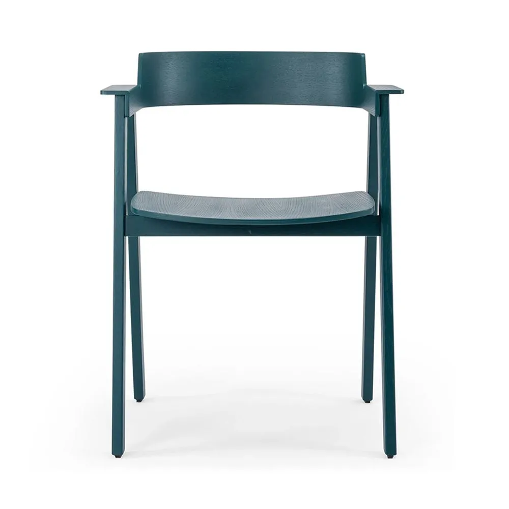 Gazzda Flip Dining Chair Oak Green 2