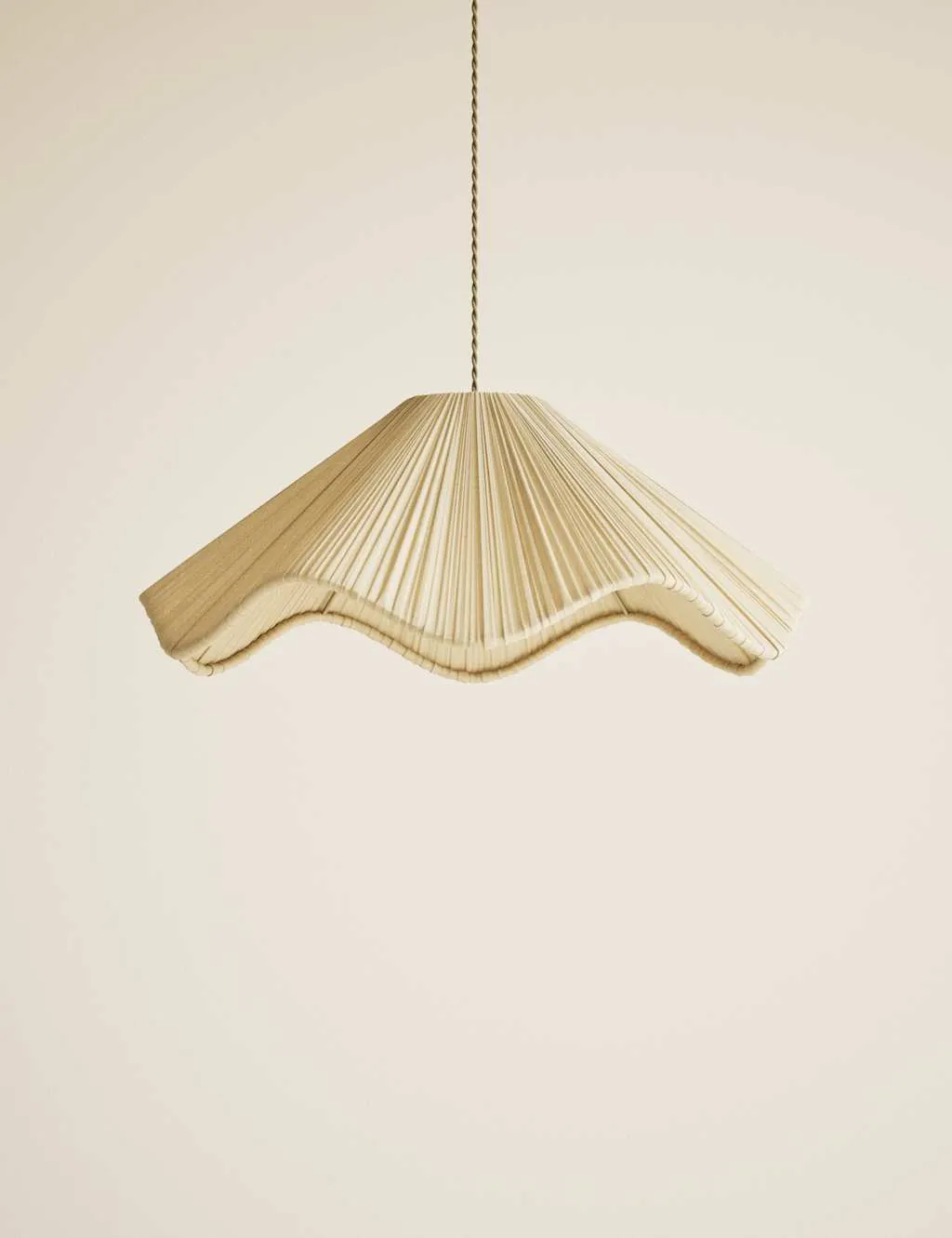 M&S Pleated Wave Large Easy Fit Shade Cream