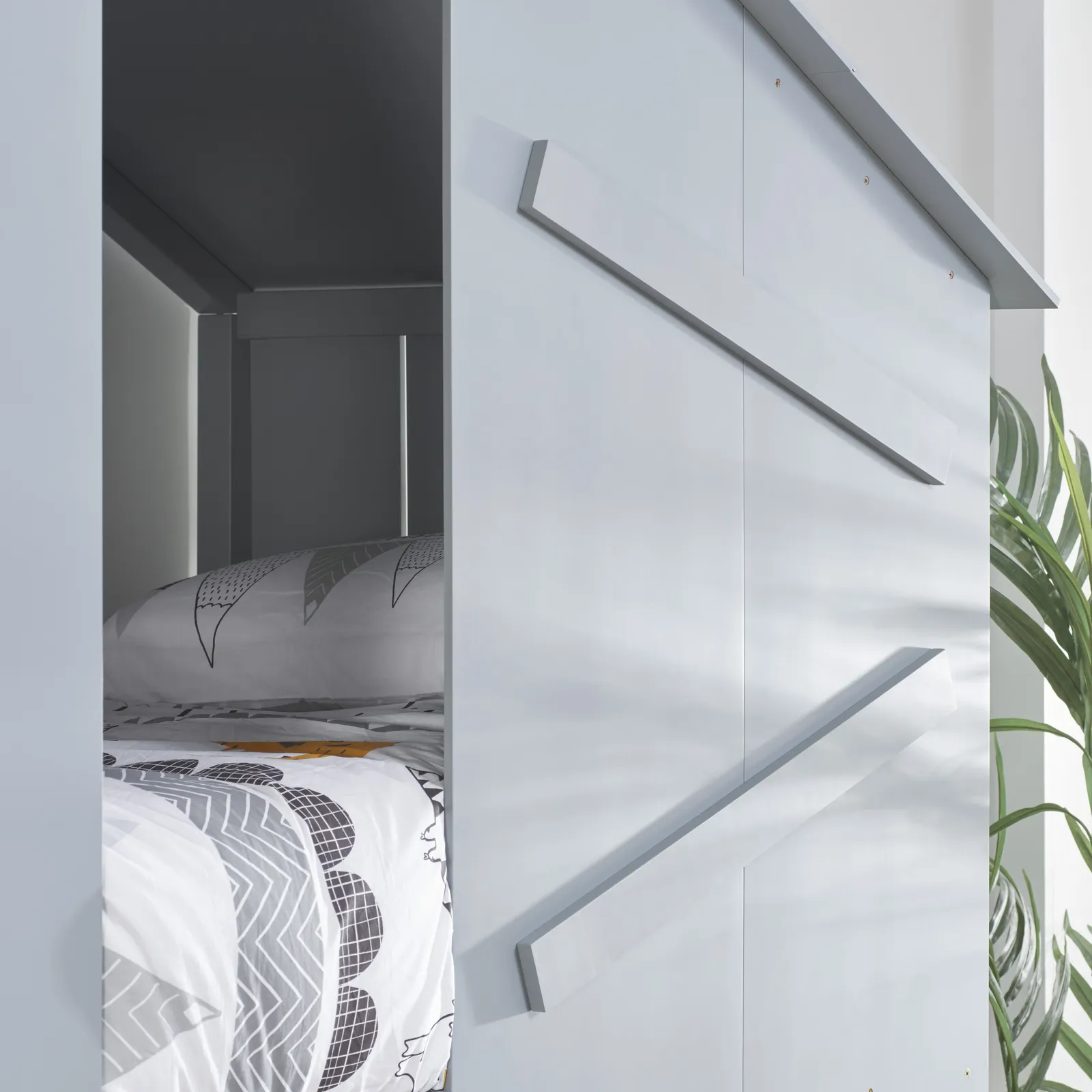 Birlea Solid Wood Bunk Beds Safari 3FT Single Bed Pine Frame in Grey 2