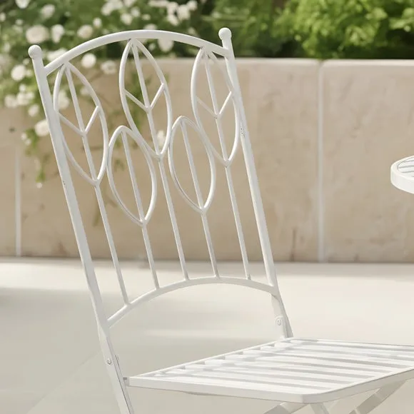 Rustic Leaf Metal Bistro Set 3