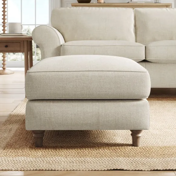 Flori Tonal Plush Chenille Footstool 3