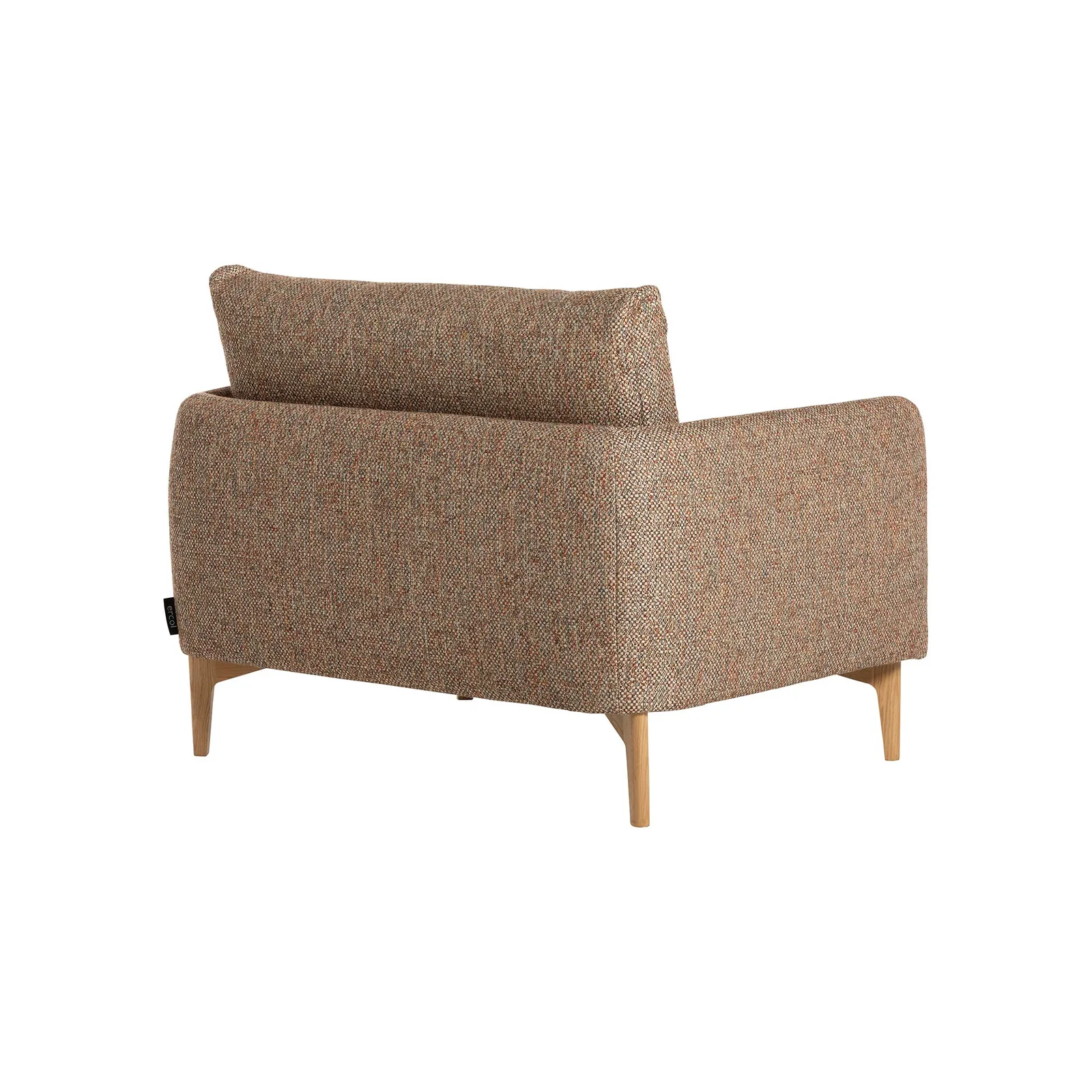 Ercol Aosta Snuggler Sofa, Brown Fabric | Barker & Stonehouse 6