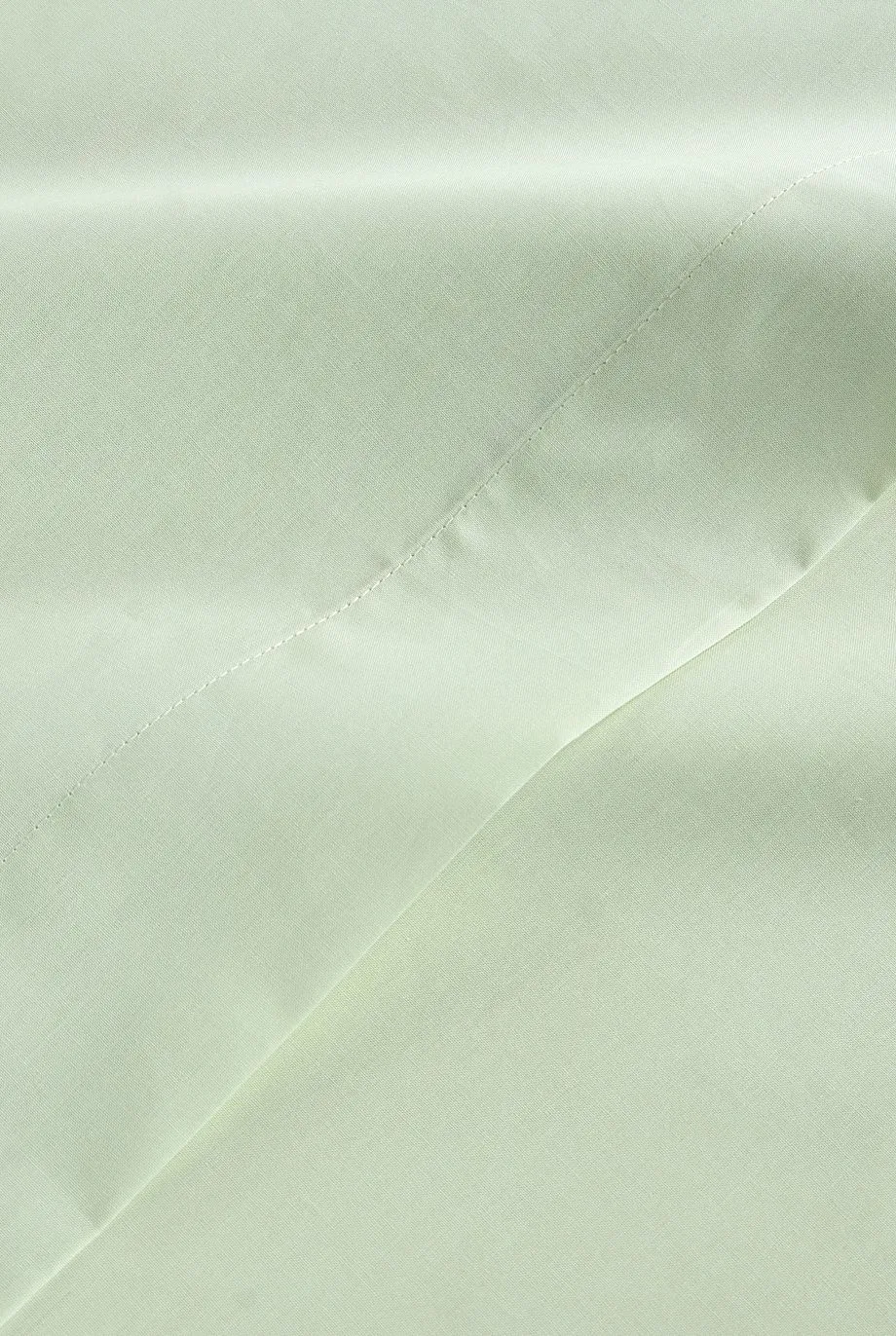 CHRISTY Pure Cotton Percale Flat Sheets in Green 4