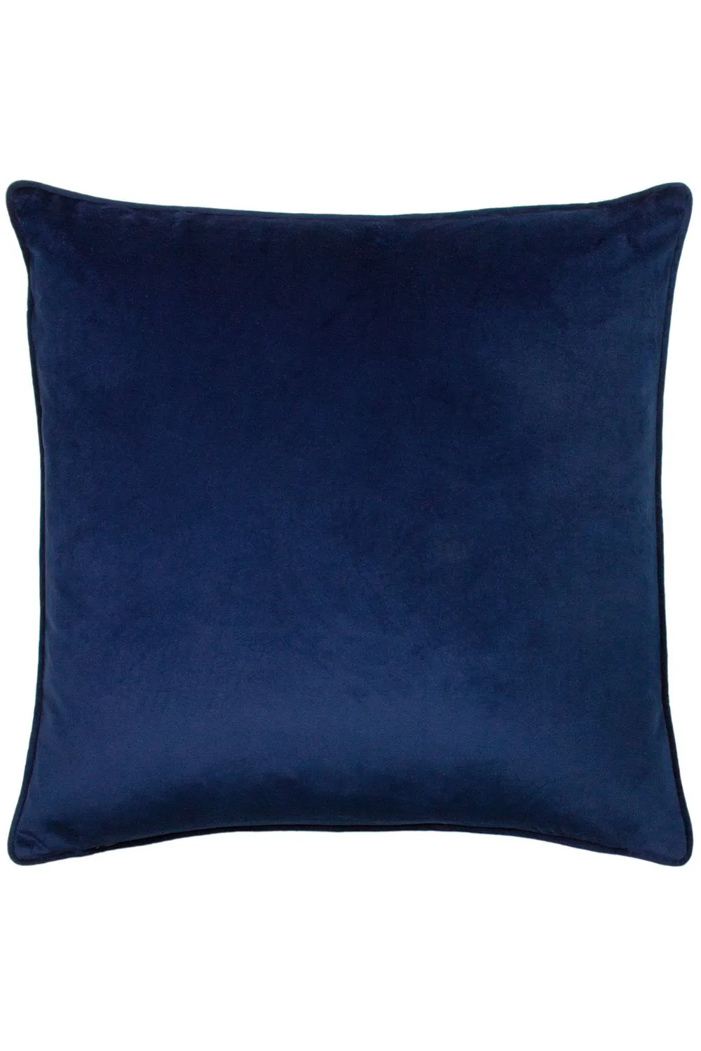 Paoletti Hortus Embroidered Bee Soft Velvet Pipe Trimmed Cushion in Navy 2