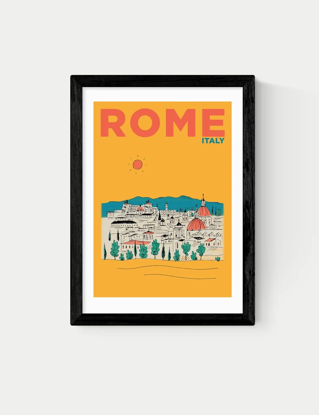 East End Prints Rome Framed Art Black