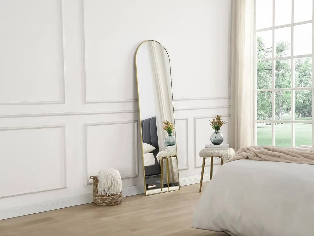 Vente-unique Metal Arch Mirror - W. 50 X H. 170 Cm - Gilded - MAILEN in Gold 3