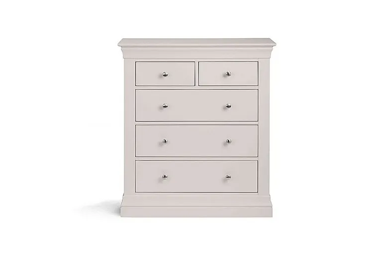 Sophia 3+2 Drawer Chest - Light Grey