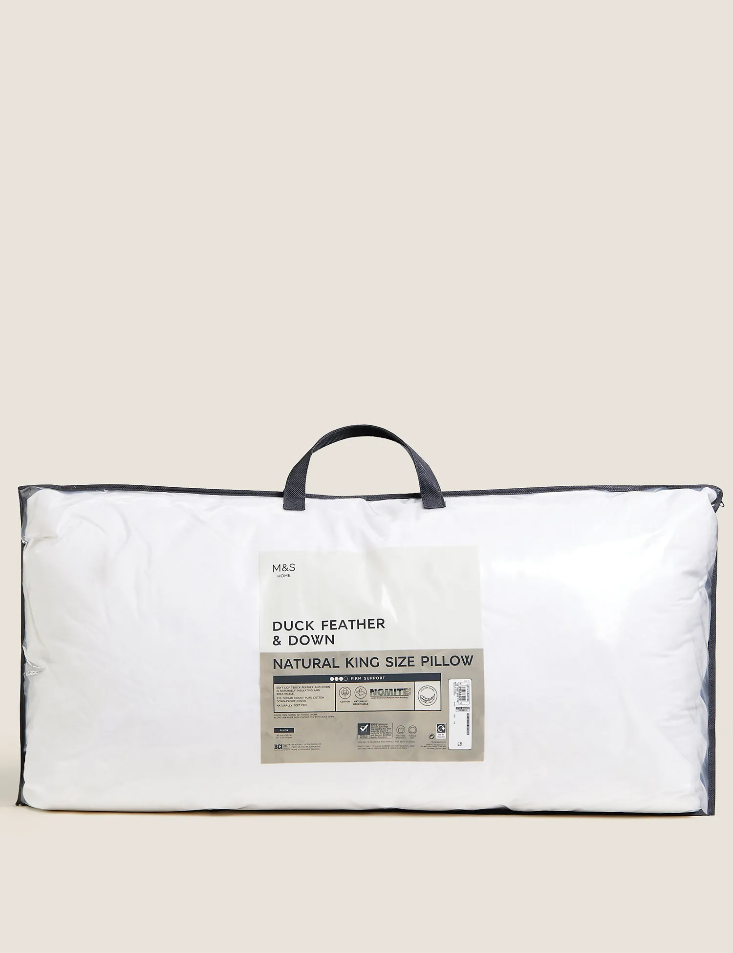 M&S Duck Feather & Down Firm King Size Pillow