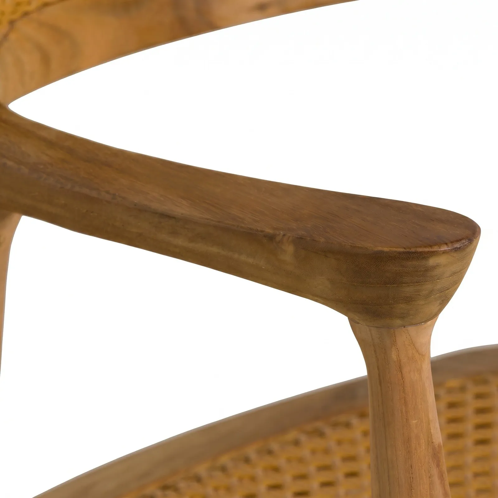 Grenada Pedro A Dining Chair With Arms, Neutral Wood | Barker & Stonehouse 6