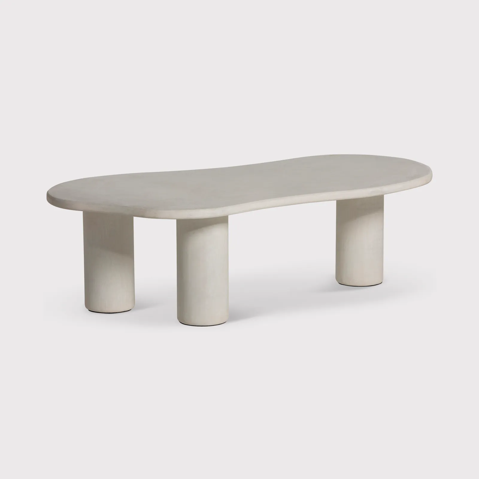 Capella Coffee Table 120X64X35Cm, Round, White Stone | Barker & Stonehouse