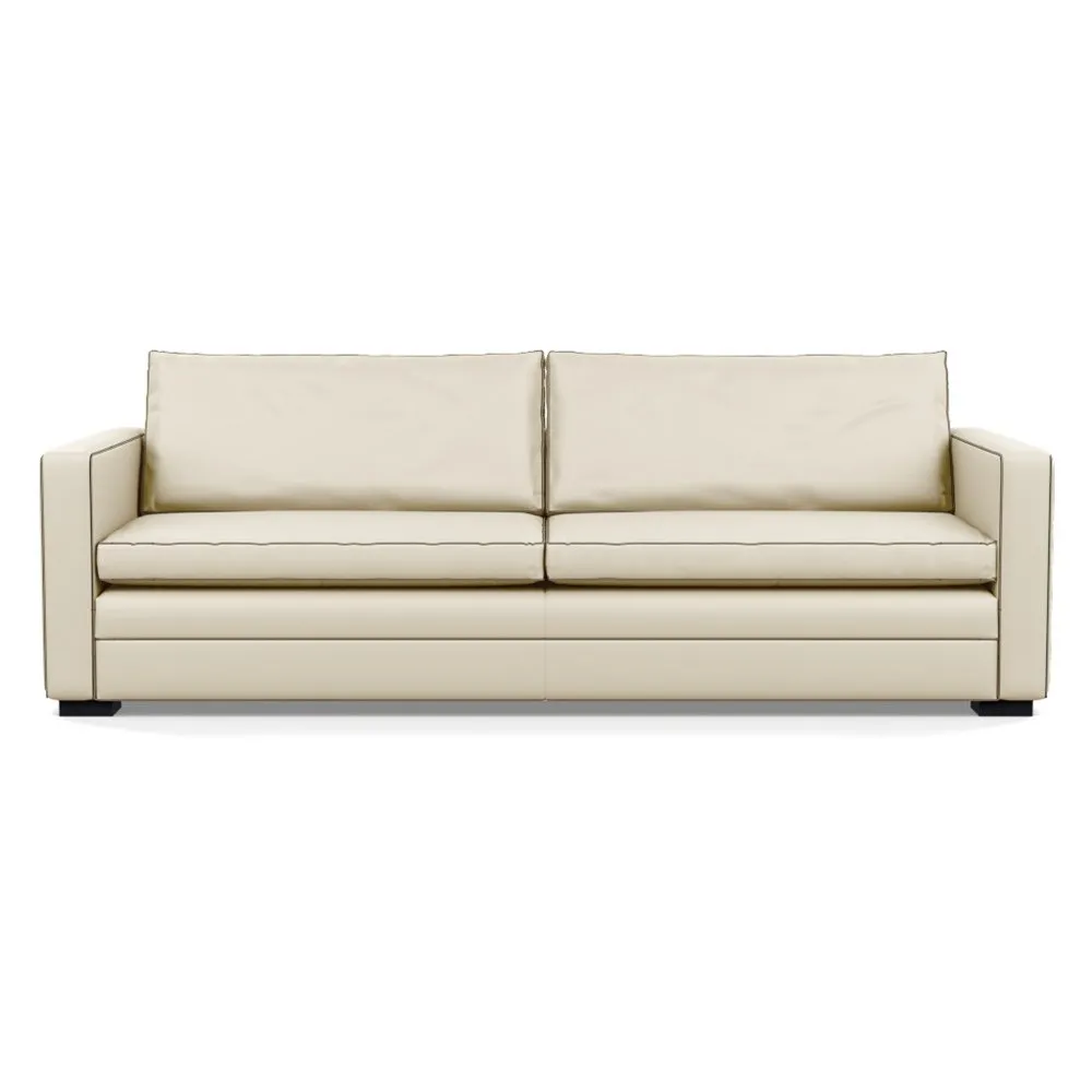 Heal's Palermo 5 Seater Sofa Leather Grain Storm 006 Black Feet 1