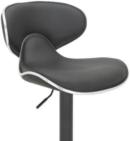 netfurniture Rasine Matt Black Bar Stool Charcoal 3