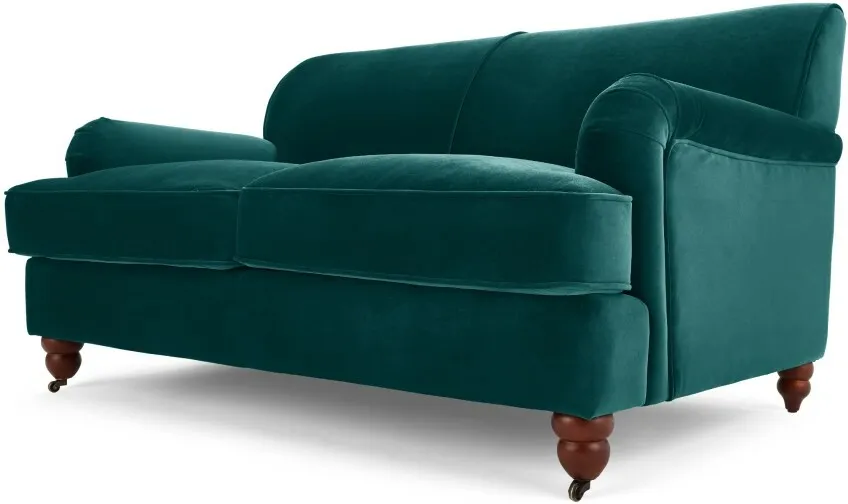 Orson 2 Seat Sofa, Seafoam Blue Velvet 