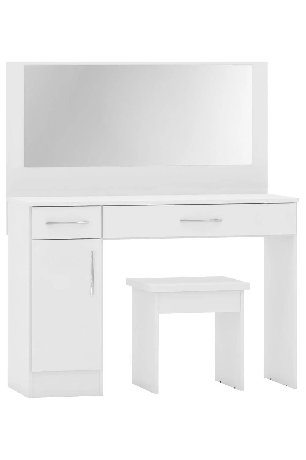 Seconique Nevada Vanity/Dressing Table Set in White