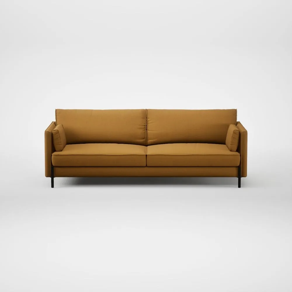 Heal's Tortona 4 Seater Sofa Smart Cotton Linen Sahara Black Feet 1