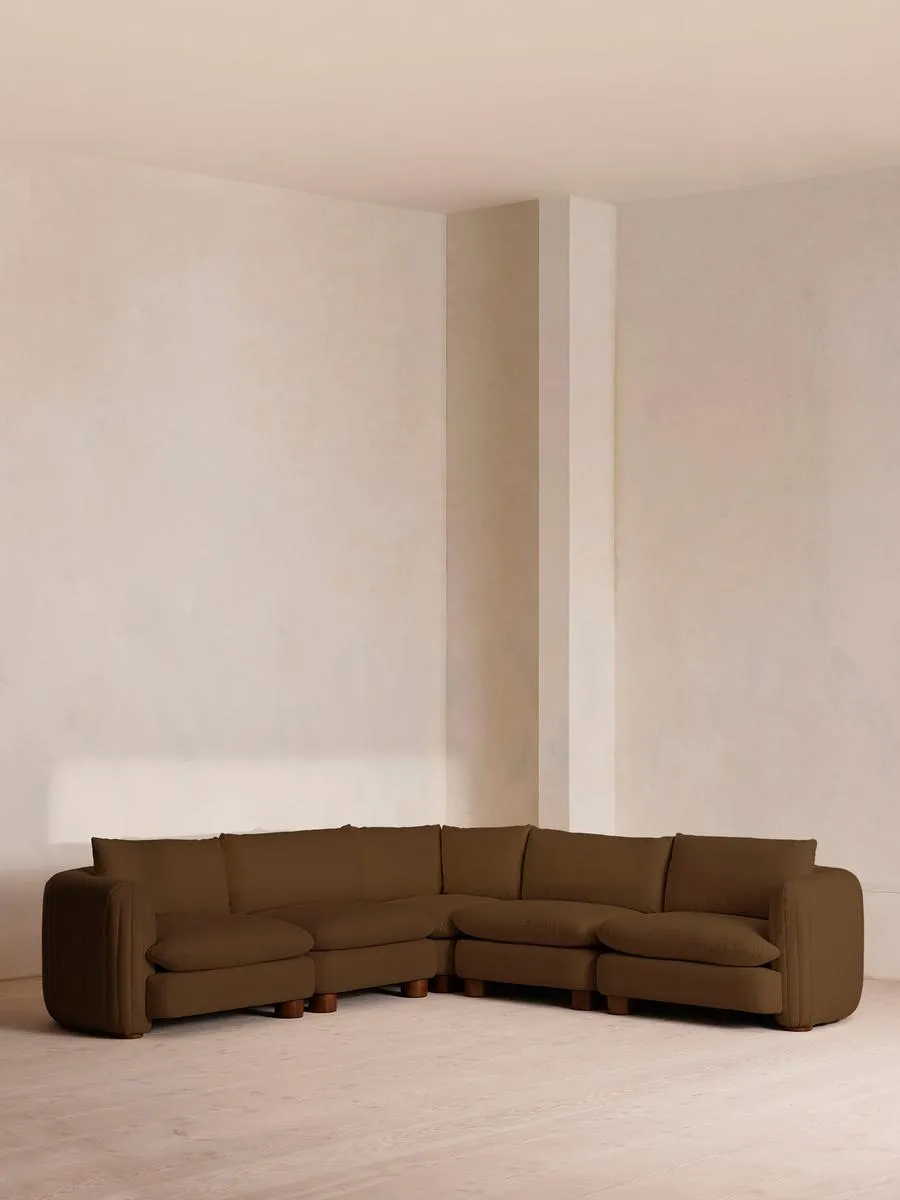 Vivienne Deeper Sit Modular Sofa, Corner Sofa, Linen, Ochre
