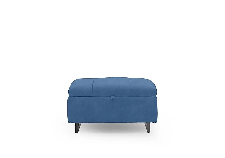 Gisella Fabric Storage Footstool - Dexter Wave