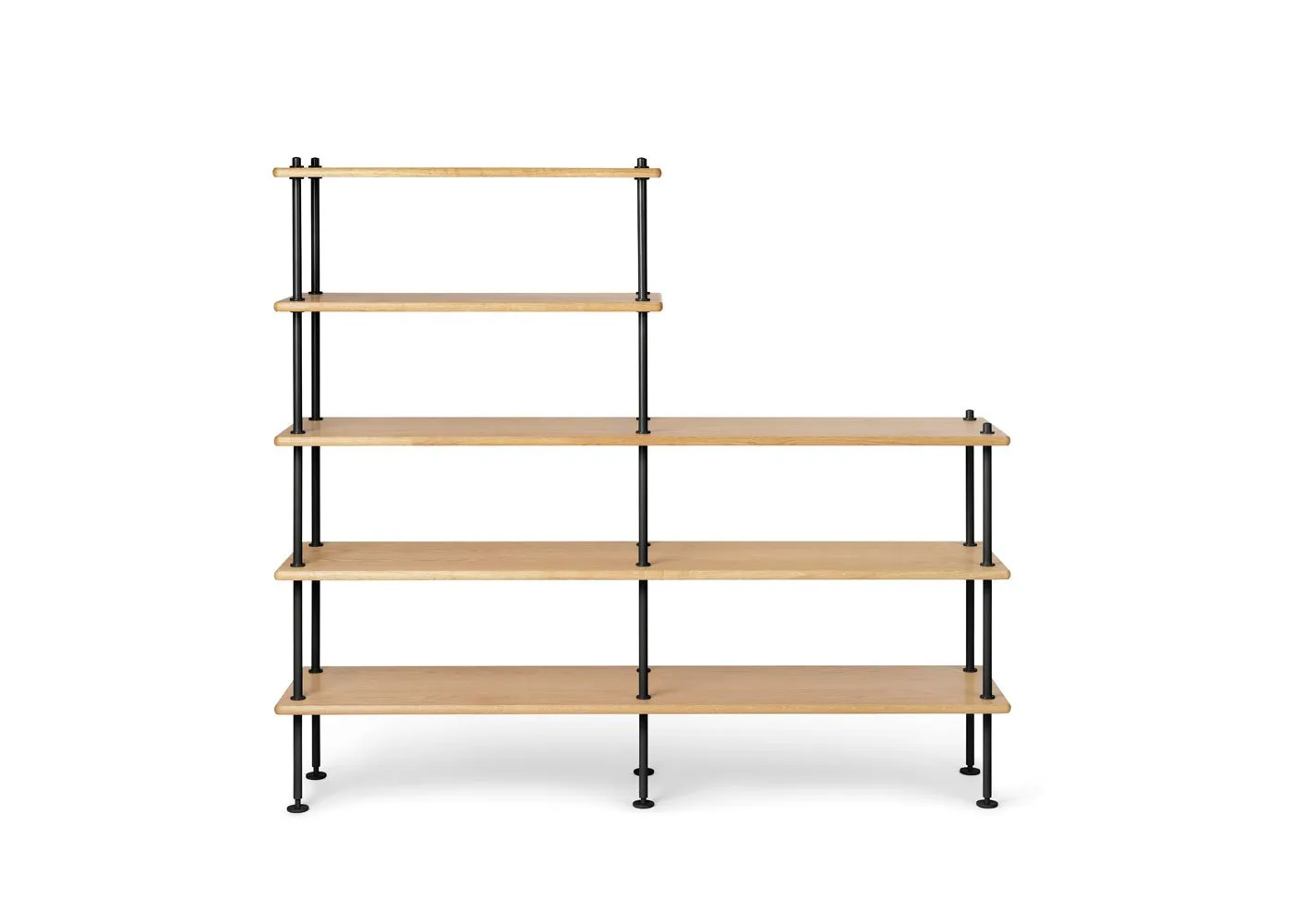 Carl Hansen & Son BM0253 Shelving System Configuration 2 Oiled Oak Black Legs 150x129cm