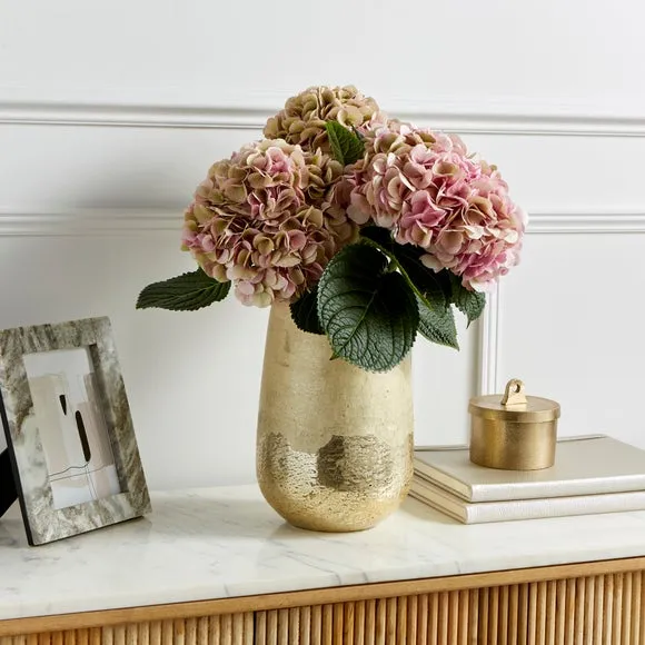 Recycled Glass Gold Foil Vase