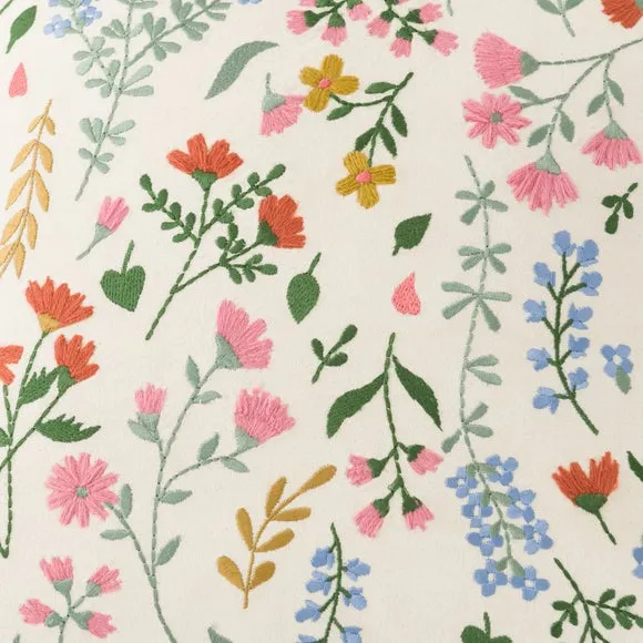 Embroidered Ditsy Floral Cushion 2