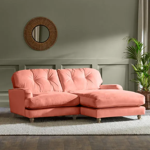Martha Vintage Velvet Corner Chaise 2