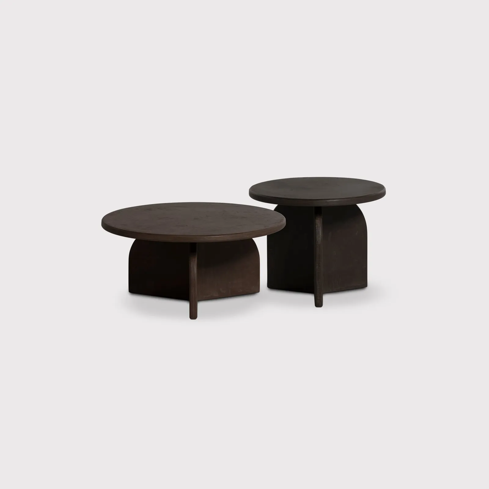 Capella Coffee Table Set Of 2, Round, Pine Wood | Barker & Stonehouse