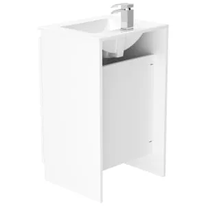 Newland White Basin Floorstanding Unit - 500mm 2