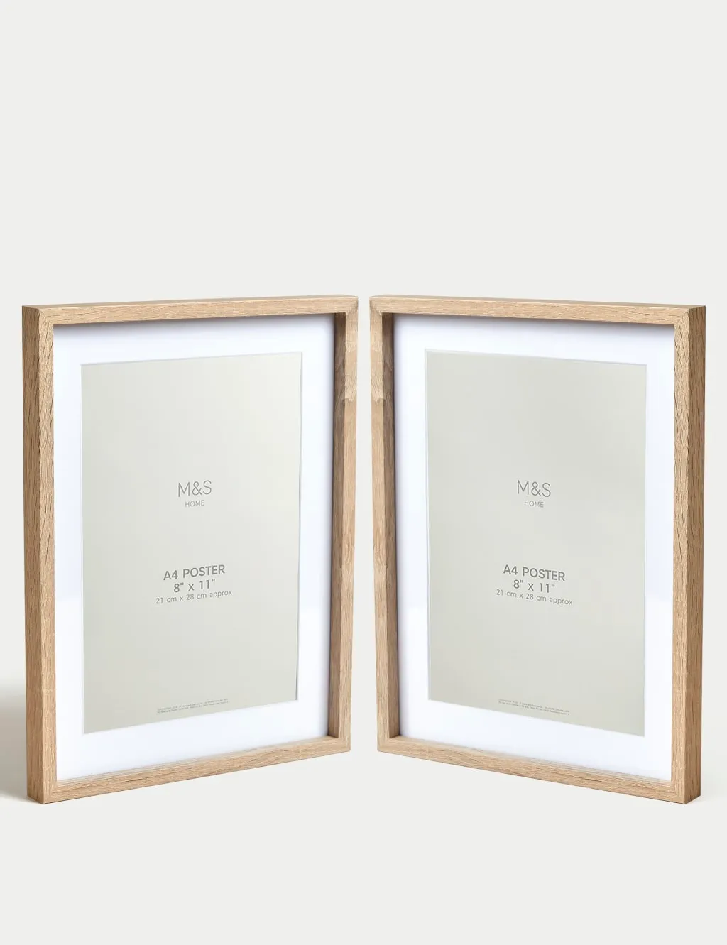 M&S Set of 2 Photo Frames A4 Natural Mix