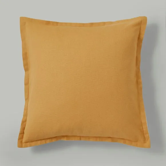 Contrast Oxford Edge Cotton & Linen Square Cushion Cover 2