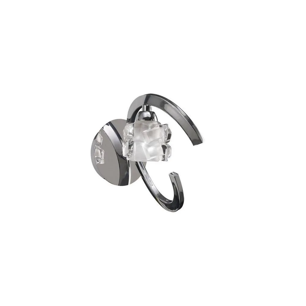 Netlighting Ice Wall Lamp Switched 1 Light G9 Polished Chrome in Silver