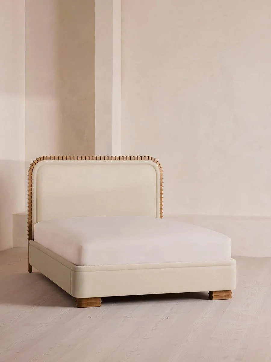 Angus Bed, Superking, Linen, Bisque