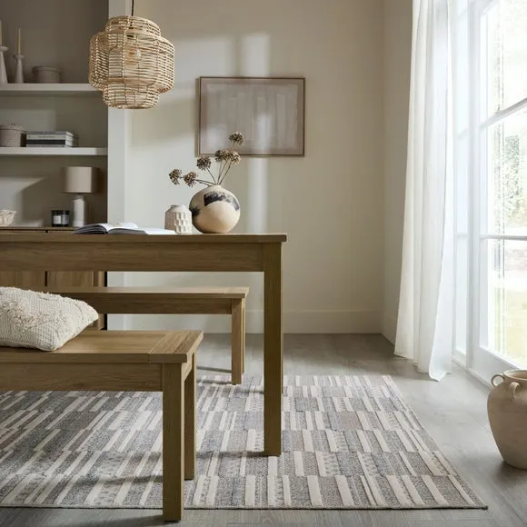 Patchwork Striped Washable Rug 1