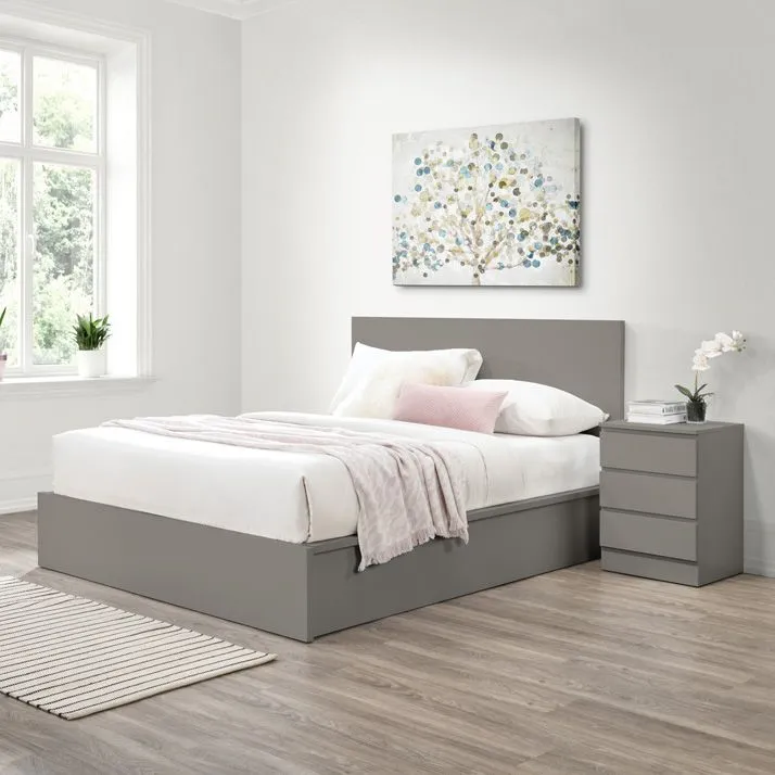 Birlea Ottoman Bed Frame Storage Oslo Gas Lift Black Grey White