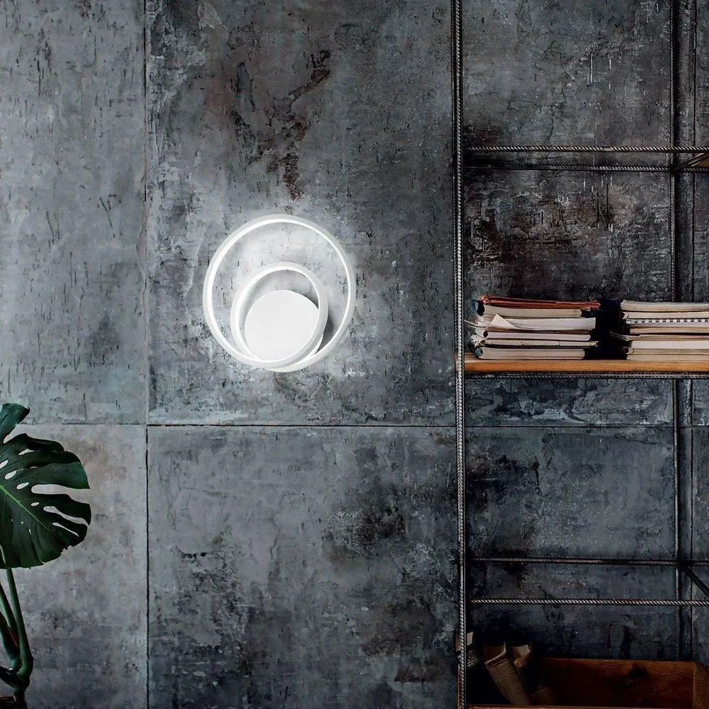 Netlighting Oz LED Decorative Swirl Integrated LED Wall Light Black 3000K 2