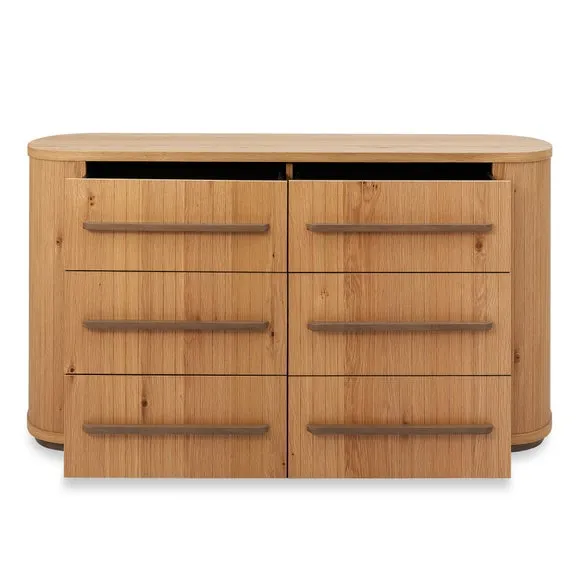 Bentley Designs Vega Knotty Oak 6 Drawer Chest 4