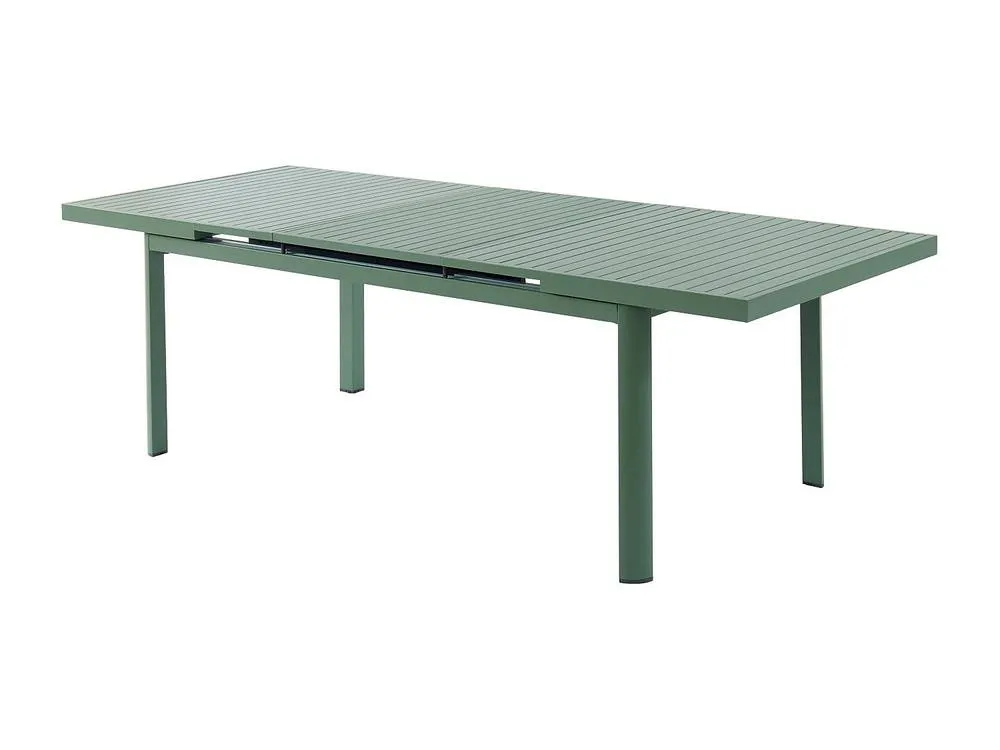 Vente-unique Extendable Aluminium Garden Table 180/240Cm - Almond Green - NAURU By 6