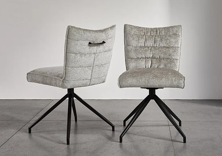 Saturn Pair of Swivel Dining Chairs