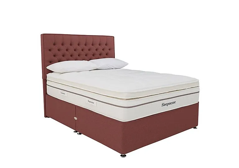 Harmony 3500 Soft Divan Set - Double - Tweed Rose