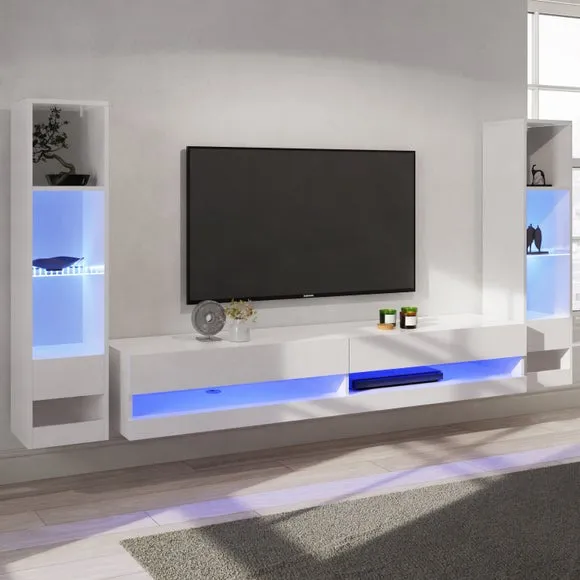 Galicia Extra Wide TV Unit with Shelving for TVs up to 75" 1