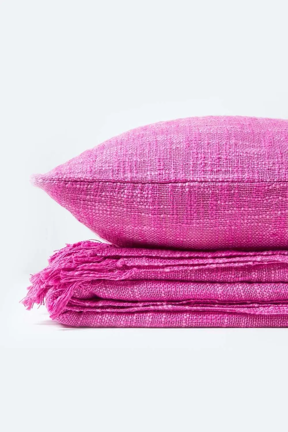 Homescapes Nirvana Cotton Cushion Cover in Pink 5
