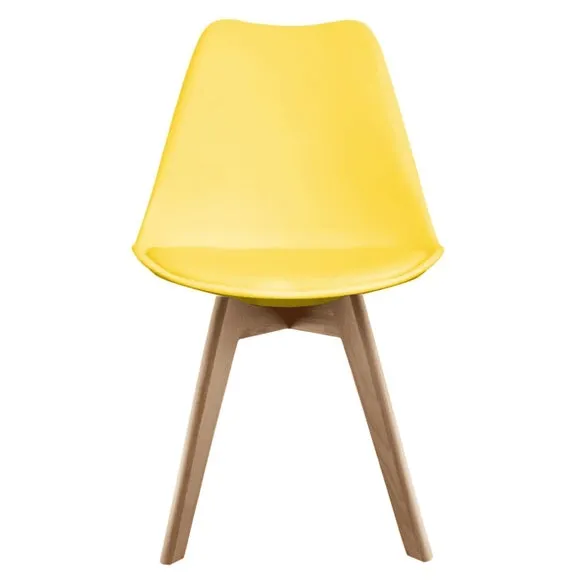 Fusion Living Soho Plastic Dining Chair with Squared Legs 3