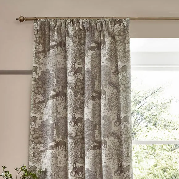 Morris & Co. The Brook Jacquard Pencil Pleat Curtains