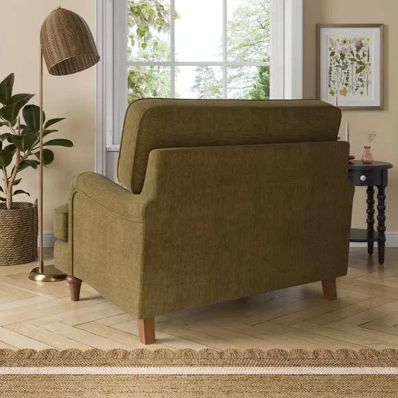 Beatrice II Chenille Snuggle Chair, Olive 2