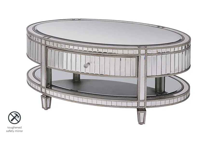 Antoinette Toughened Mirror Coffee Table