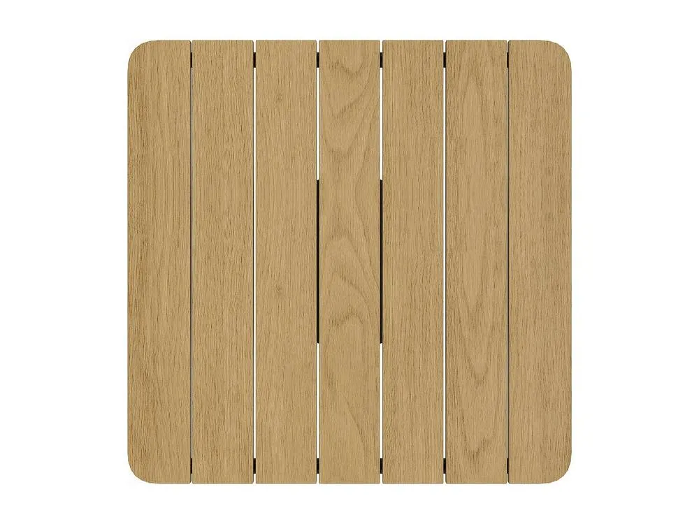 Vente-unique Square Garden Table W.70 Cm In Polywood & Metal - Black - LYLIOS By 6