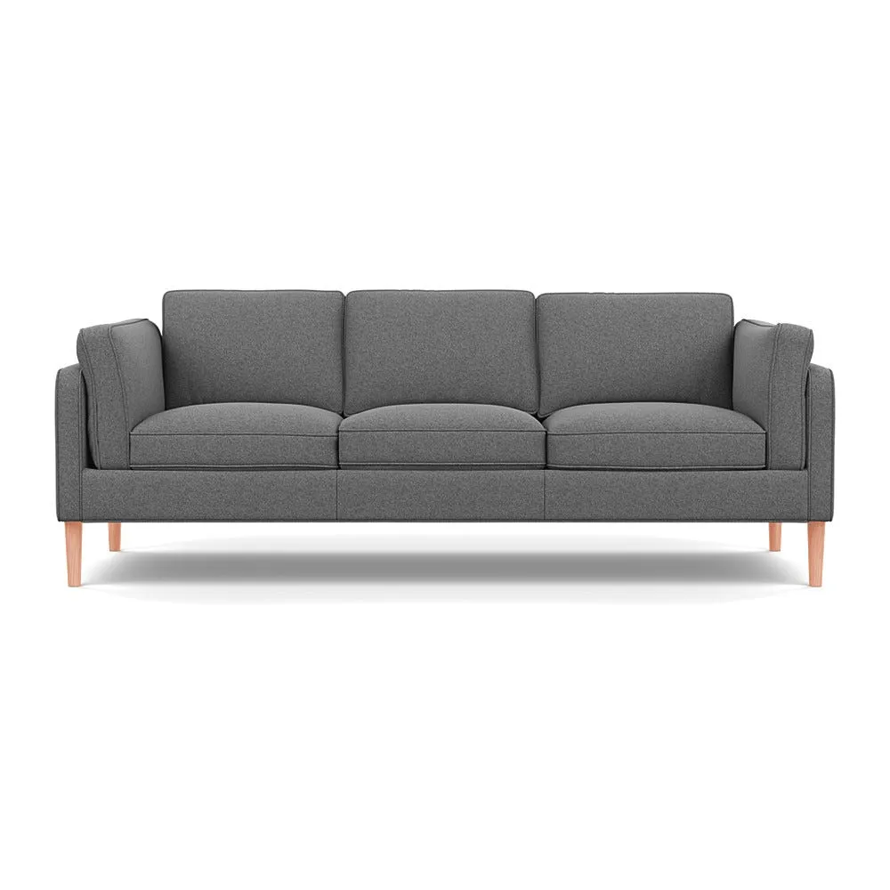Heal's Sonno 4 Str Sofa St Moritz Wool Light Grey 157 Natural Feet 1