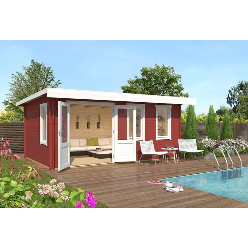 Lasita Maja Ltd Baruda 53-Log Cabin, Garden Room, Home Office - L570xW415xH222.3 cm in Light Tan 4