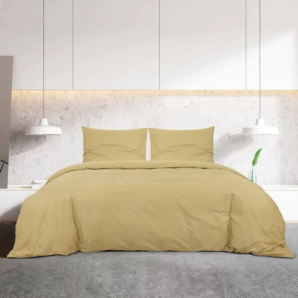 Berkfield Home Elegant Duvet Cover Set Taupe 135x200 cm Light-weight Microfiber