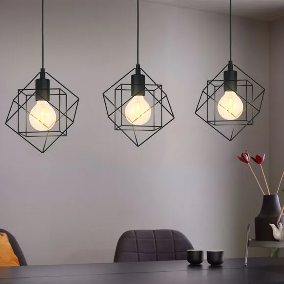 EGLO Straiton Modern 3 Light Diner Ceiling Light