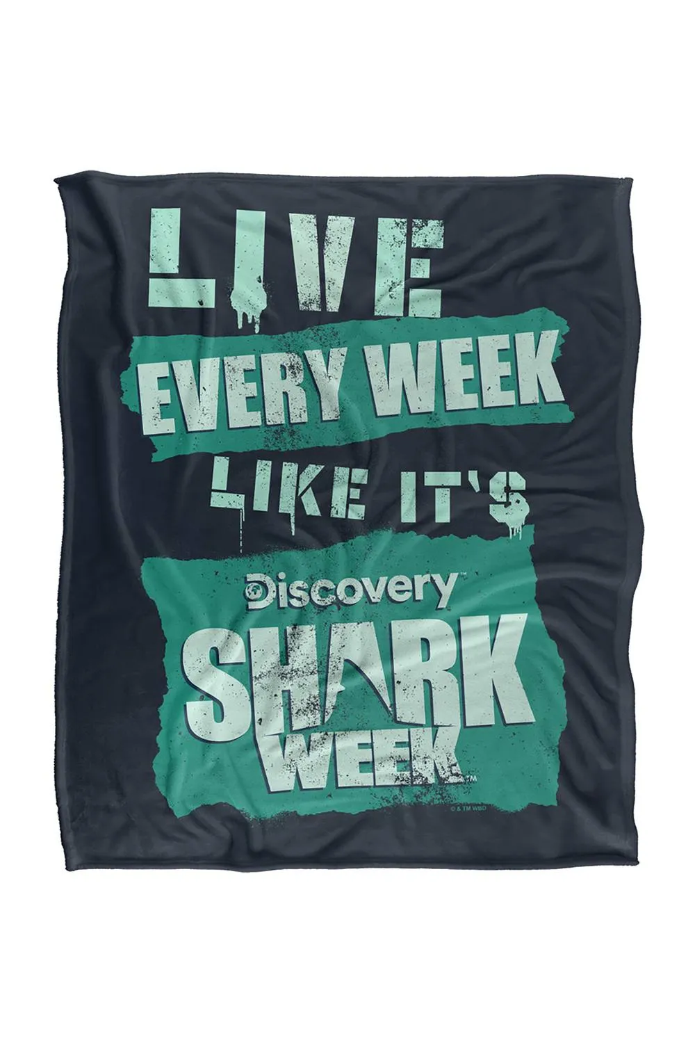 Warner Brothers Shark Week Television Series 152x127 cm Live Every Week Throw Blanket